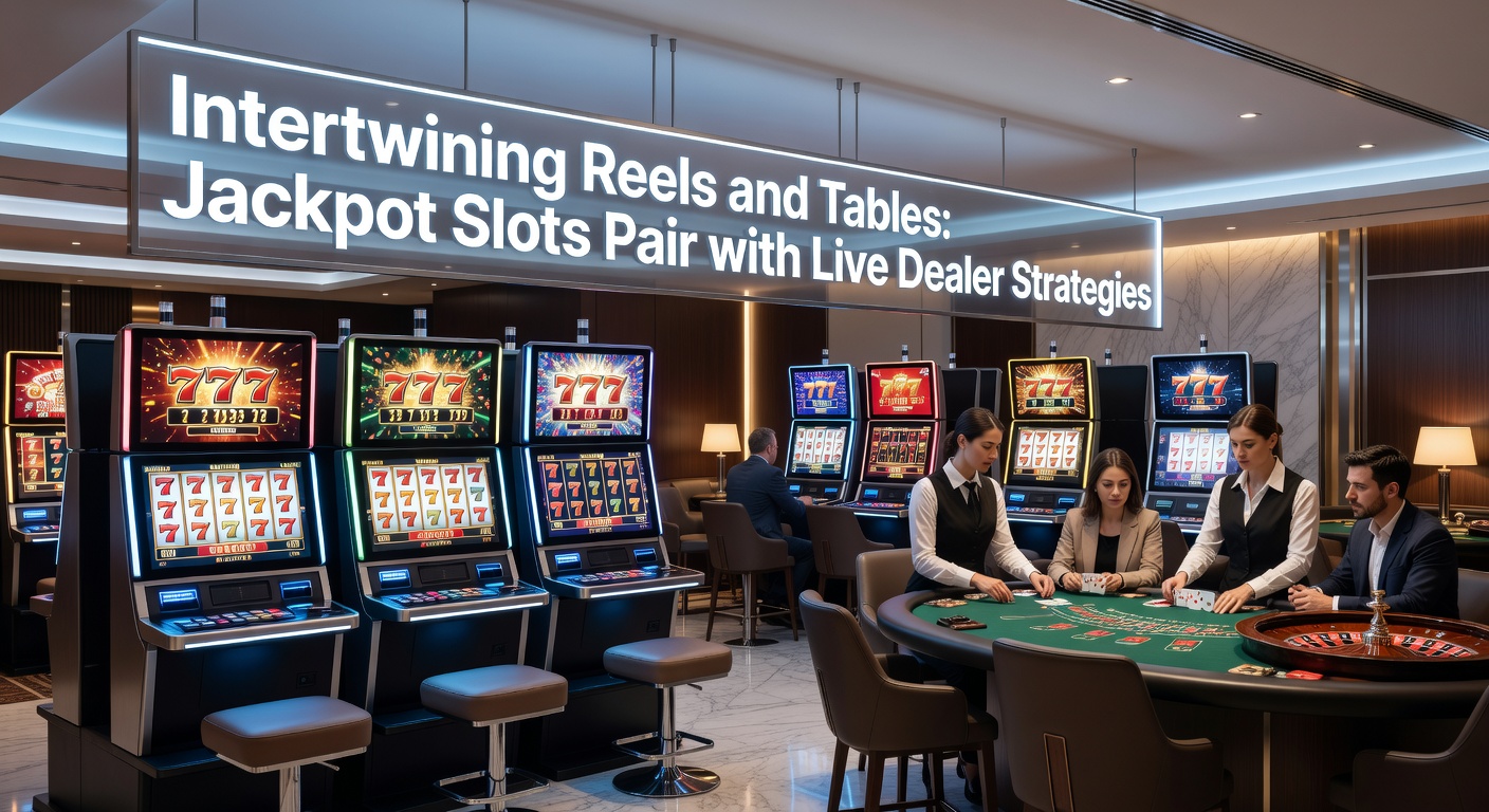 Live-Dealer an einem Roulette-Tisch mit überlagerten Jackpot-Walzen, illustrierend die innovative Verbindung von Zufall und Strategie